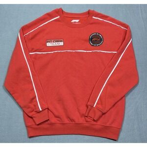 Formula 1 F1 Racing Division Pit Crew Team Crewneck Sweatshirt Mens L Red Modern